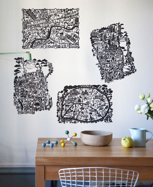Paper Cut Maps