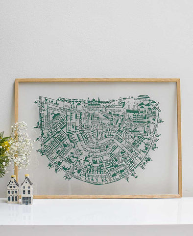 Copenhagen Paper Cut Map
