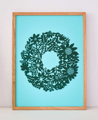 Flower Wreath Paper Cut