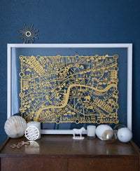 London Map Framed Limited Edition Gold