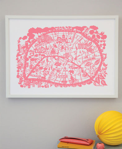 Paris Map Paper Cut