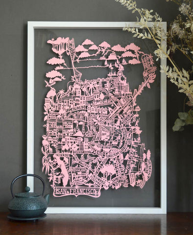 Copenhagen Paper Cut Map