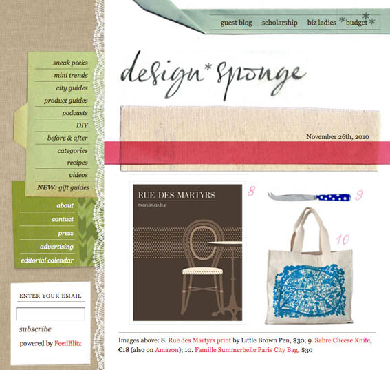 Paris bag on Design Sponge