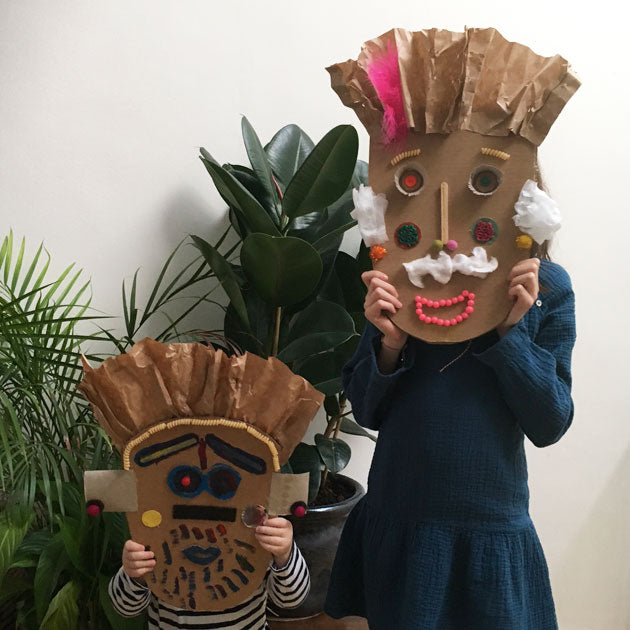 Making masks with children