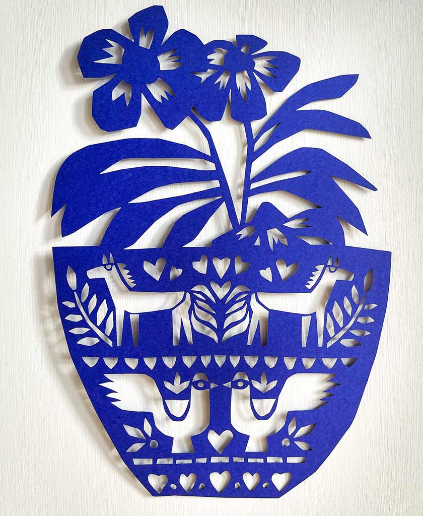 Flowers & Folk Pot Paper Cut