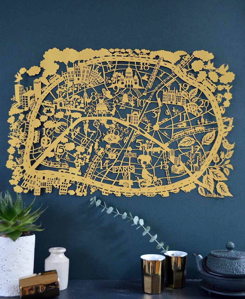 Paris Map LIMITED EDITION Paper Cut