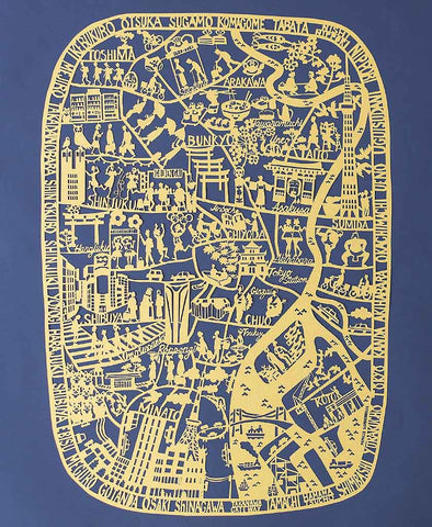 Tokyo Paper Map Paper Cut Limited Edition
