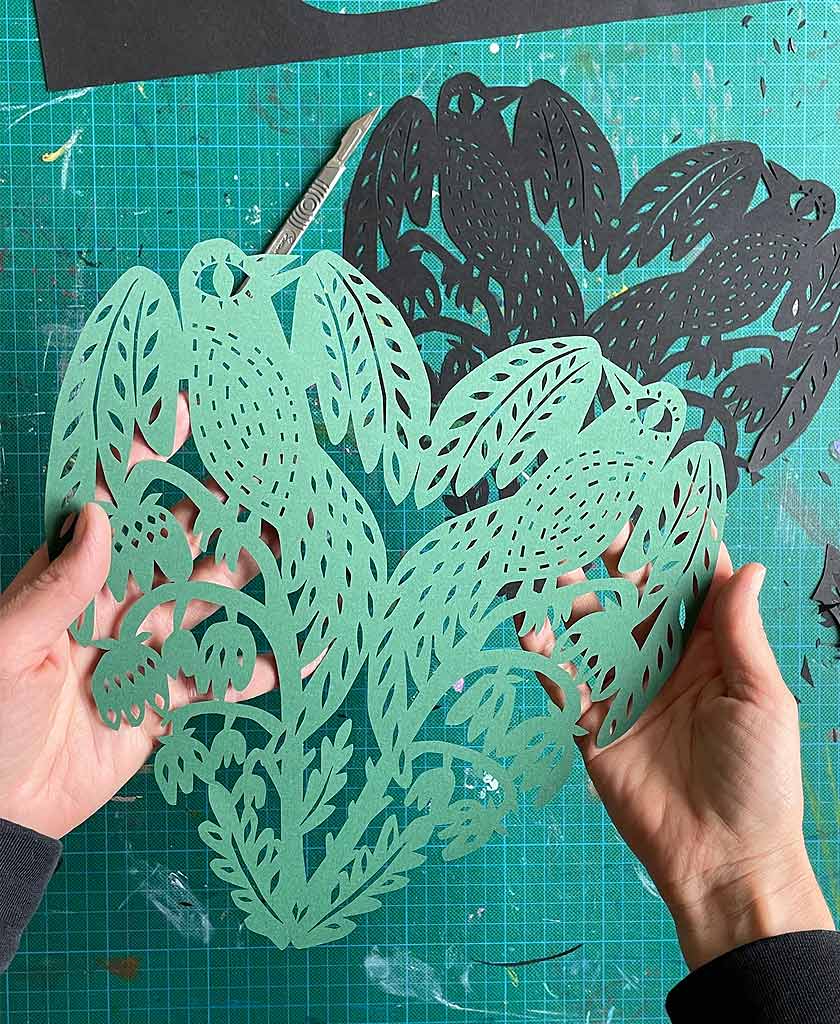 Love Birds Paper Cut