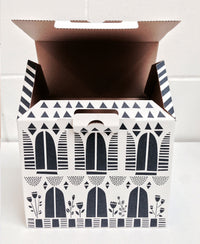 House Boxes, this wonderful pack of four houses is a fantastic solution for storing all of your small objects in a stylish and fun way. Just open up the roof to put things in the House Box!
