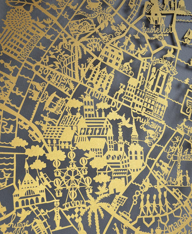 Copenhagen Map Paper Cut Limited Edition