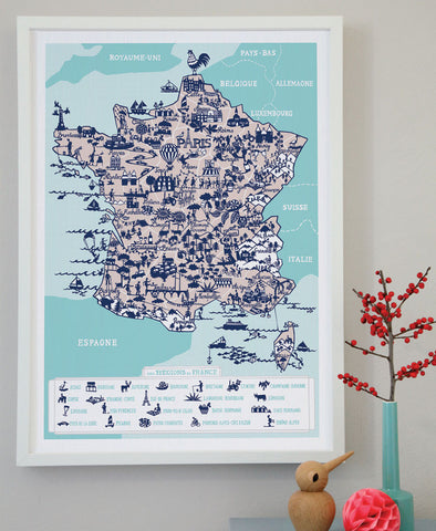 France Map Limited Edition Print