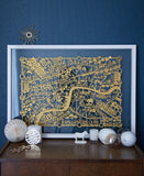 London Map Framed Limited Edition Gold