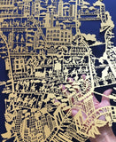 Manhattan Paper Cut Map Limited Edition Gold