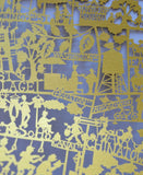 New York City Paper Cut Map Limited Edition Detail Gold