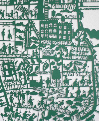 New York City Paper Cut Map