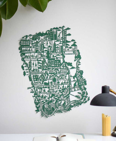 Amsterdam Map Paper Cut LIMITED EDITION
