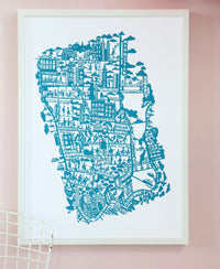 Famille Summerbelle Online Gift Store, papercuts, Paintings Germany New York City Map Print