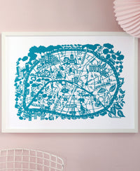 Paris Map Print