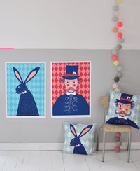 Handmade Bunny And Magician Prints