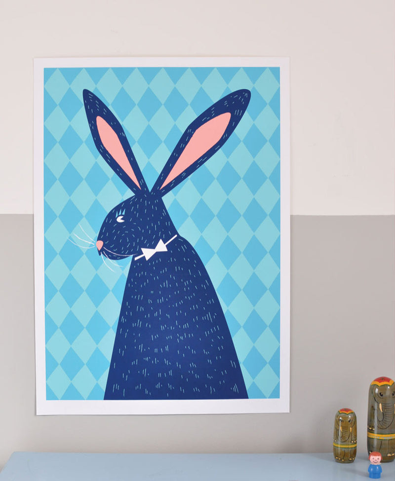Handmade Bunny Ludo Print