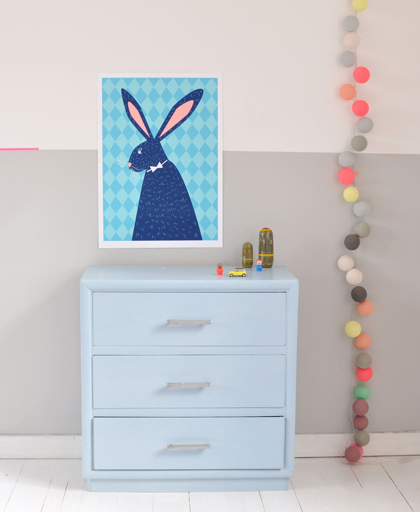 Handmade Bunny Ludo Print