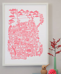 Famille Summerbelle Online Gift Store, papercuts, Paintings Germany  San Francisco Map Print