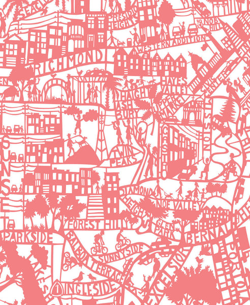 Famille Summerbelle Online Gift Store, papercuts, Paintings Germany  San Francisco Map Print