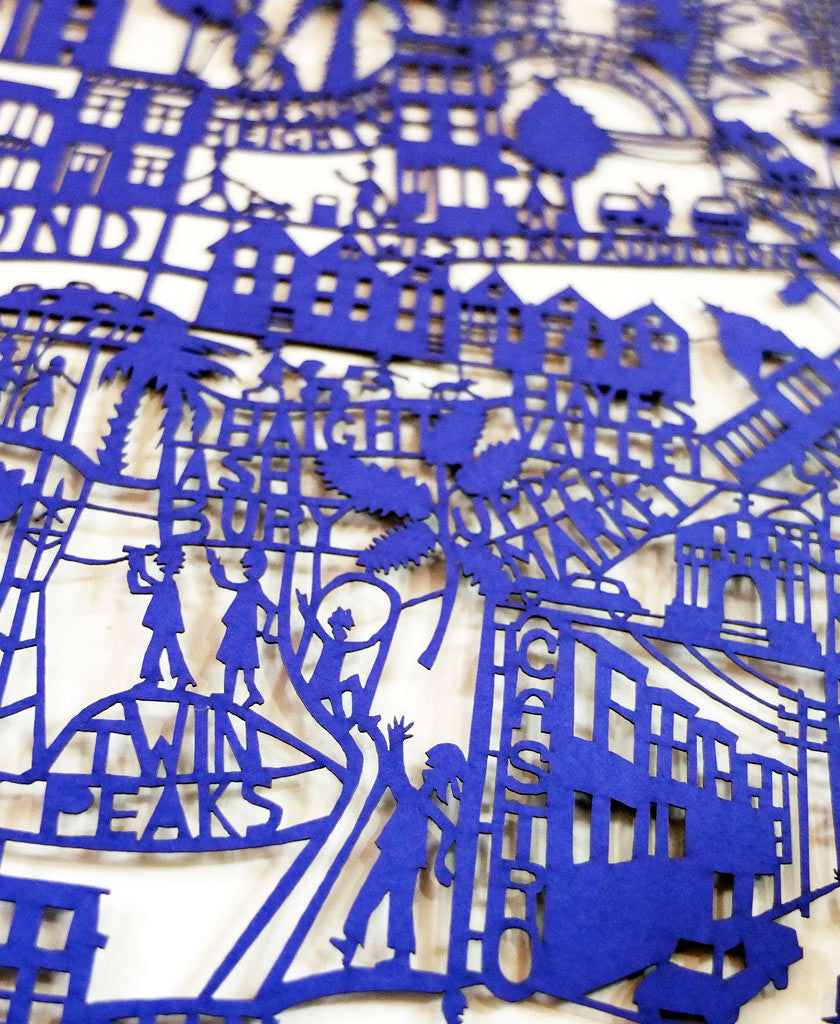 San Francisco Paper Cut Map | Famille Summerbelle