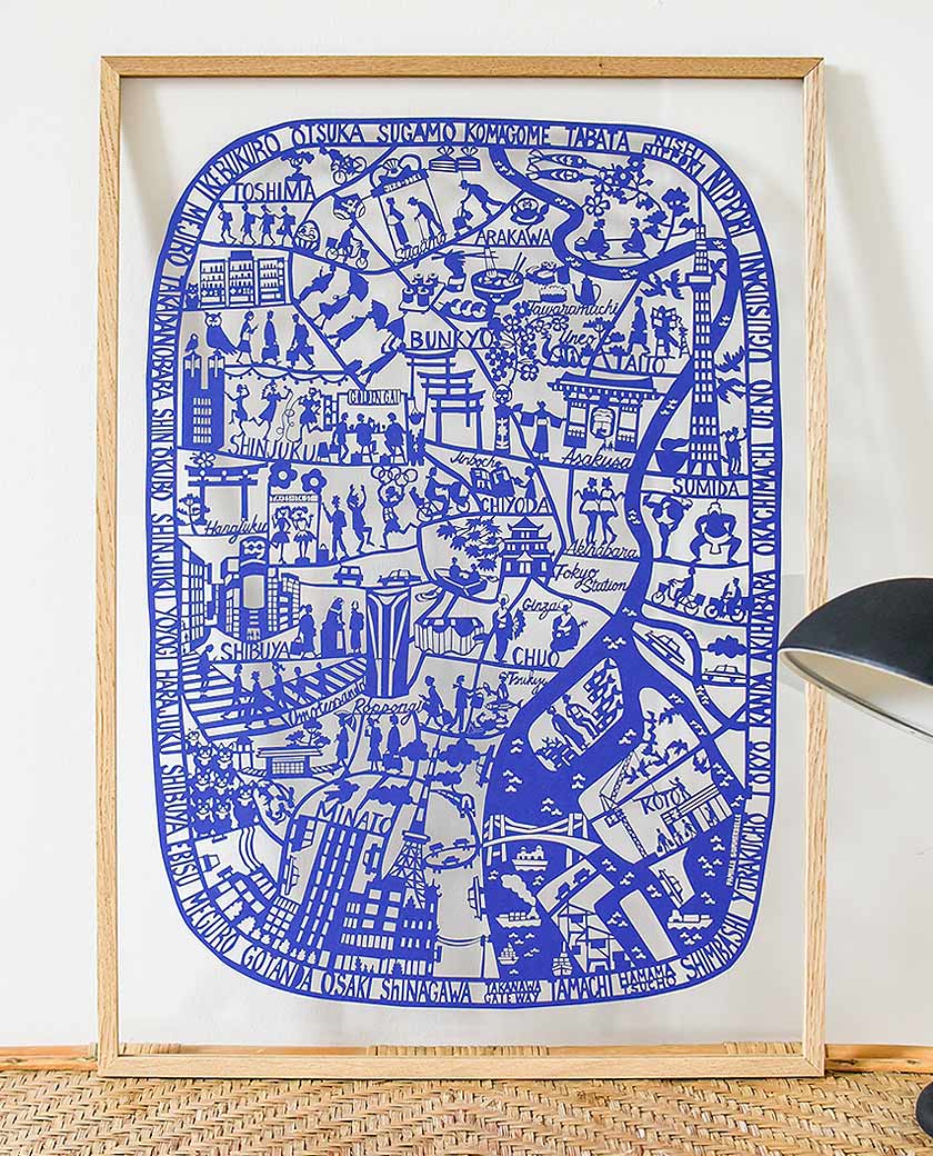 Tokyo Paper Cut Map