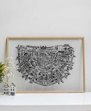 Amsterdam Paper Cut Map